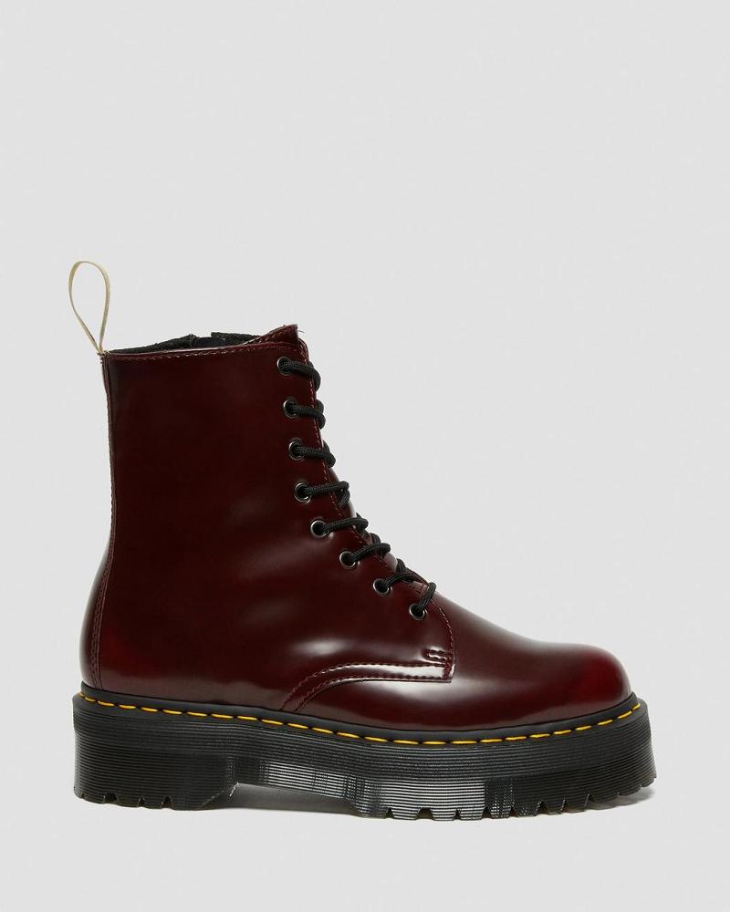 Dr Martens Vegan Jadon II Platform Støvler Herre Lyserød Rød | DK 566LIS